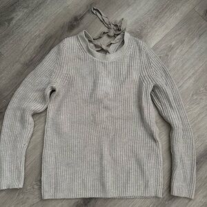 Banana Republic Light Gray Knit Sweater